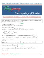 ĐÁP án đề THI THỬ lần 3 