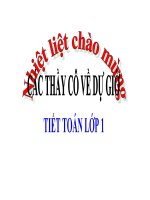 Bài giảng Toán 1 chương 3 bài 14: Xăngtimét. Đo độ dài