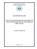 Các yếu tố ảnh hưởng đến sự gắn bó của nhân viên đối với công ty thủy điện an khê   kanak 