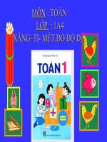 Bài giảng Toán 1 chương 3 bài 14: Xăngtimét. Đo độ dài