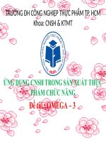 cnsh trong sx thuc pham chuc nang (omega 3 )