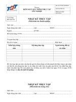 Mẫu nhật kí thực tập dành cho doanh nghiệp