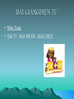 Bài giảng Toán 1 chương 3 bài 8: Hai mươi. Hai chục