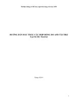 HƯỚNG DẪN ĐẤU THẦU CÁC HỢP ĐỒNG DO AFD TÀI TRỢ TẠI NƯỚC NGOÀI