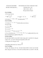 Đề thi khảo sát chất lượng đầu năm môn Toán lớp 12 trường THPT Kim Sơn A, Ninh Bình năm học 2016 - 2017