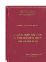 Luận văn Hệ thống chi phí sản xuất và tính giá thành sản phẩm tại công ty TNHH VDH safes sài gòn