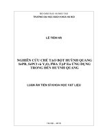 Nghiên cứu chế tạo bột huỳnh quang SrPB, SrPCl và Y2O3 pha tạp Eu ứng dụng trong đèn huỳnh quang