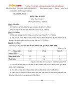 Đề kiểm tra 45 phút học kì 1 môn Địa lý lớp 11 trường THPT Bạch Đằng, Hải Phòng năm 2016 - 2017