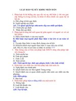 LUẬT bảo vệ sức KHỎE NHÂN dân 