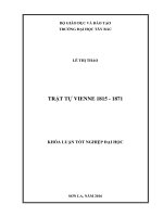 Khóa luận tốt nghiệp trật tự vienne (1815   1871) 