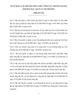 NGÂN HÀNG câu hỏi THI CÔNG CHỨC LĨNH vực CHUYÊN NGÀNH THƯƠNG mại   QUẢN lý THỊ TRƯỜNG 