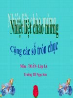 Bài giảng Toán 1 chương 3 bài 16: Các số tròn chục