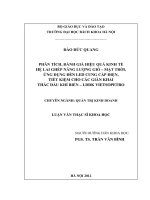 PHÂN TÍCH, ĐÁNH GIÁ HIỆU QUẢ KINH TẾ HỆ LAI GHÉP NĂNG LƯỢNG GIÓ – MẶT TRỜI, ỨNG DỤNG ĐÈN LED CUNG CẤP ĐIỆN, TIẾT KIỆM CHO CÁC GIÀN KHAI THÁC DẦU KHÍ BIỂN – LDDK VIETSOPETRO
