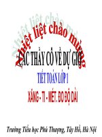 Bài giảng Toán 1 chương 3 bài 14: Xăngtimét. Đo độ dài