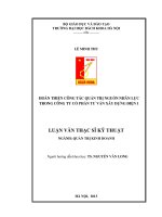 HOÀN THIỆN CÔNG TÁC QUẢN TRỊ NGUỒN NHÂN LỰC TRONG CÔNG TY CỔ PHẦN TƯ VẤN XÂY DỰNG ĐIỆN 1