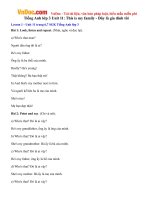 Tiếng Anh lớp 3 Unit 11: This is my family - Đây là gia đình tôi