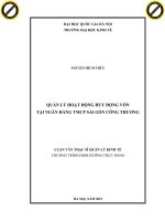 Quản lý hoạt động huy động vốn tại ngân hàng TMCP sài gòn công thương 