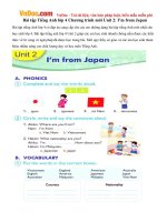 Bài tập Tiếng Anh lớp 4 Chương trình mới Unit 2: I’m from Japan