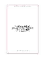 CHƯƠNG TRÌNH GIÁO dục NHÀ TRƯỜNG môn sinh học