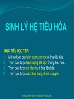 Sinh Lý tiêu hóa _ Đại học Y Dược
