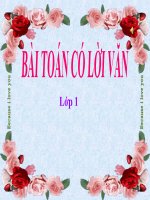 Bài giảng Toán 1 chương 3 bài 12: Bài toán có lời văn