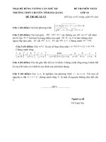 Đề thi (đề xuất) trại hè hùng vương lần thứ XII năm 2016 toán 10 chuyên hà giang 