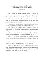 NGÂN HÀNG câu hỏi THI CÔNG CHỨC LĨNH vực CHUYÊN NGÀNH THANH TRA 