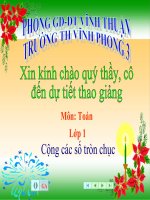 Bài giảng Toán 1 chương 3 bài 16: Các số tròn chục