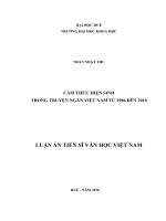 Cảm thức hiện sinh trong truyện ngắn việt nam từ 1986 đến 2010