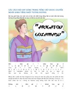 các cách nói tương đương trong tiếng nhật 