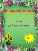 Bài giảng Toán 1 chương 3 bài 18: Trừ các số tròn chục