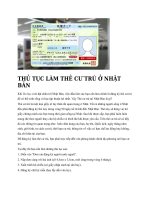 THỦ tục làm THẺ cư TRÚ ở NHẬT bản 