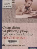 Quan điểm và phương pháp nghiên cứu văn thơ hồ chí minh phần 1   nguyễn đăng mạnh 