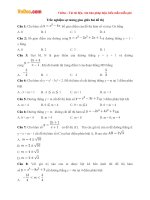 Bài tập trắc nghiệm sự tương giao giữa hai đồ thị (Có đáp án)