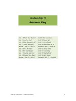 Listen up 1 answer key 