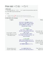 Phân biệt vteiku và vtekuru trong tiếng Nhật