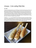 Ẩm thực Nhật Bản  Cơm nướng iritanpo