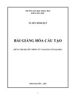 Bài giảng môn hóa cấu tạo cho lớp đại học liên thông