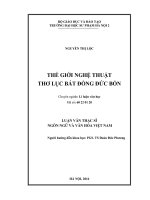 Thế giới nghệ thuật thơ lục bát đồng đức bốn 