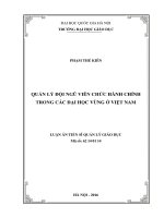 Quản lý đội ngũ viên chức hành chính trong các đại học vùng ở việt nam 