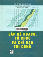 Lập kế hoạch tổ chức và chỉ đạo thi công