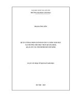 Quản lý hoạt động đảm bảo chất lượng giáo dục tại trường tiểu học trần quang khải – quận gò vấp 