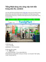 Tiếng nhật dùng cho công việc tính tiền trong siêu thị 