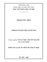 luận án stress ở giáo viên mầm non (TT)