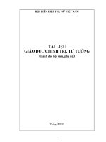 TÀI LIỆU GIÁO DỤC CHÍNH TRỊ, TƯ TƯỞNG