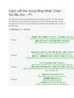 Cách viết thư trong tiếng nhật 