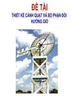 Thiết kế cánh quạt và bộ phận đổi hướng gió