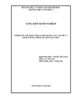sáng kiến kinh nghiệm môn tiếng anh chương trình trung học cơ sở doc