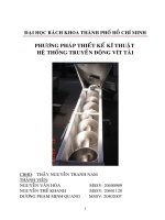 Thiết kế hệ thống truyền động vít tải