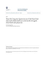 thực thi Công ước Quyền trẻ em ở Việt Nam:Tuổichịu trách nhiệm hình sự và chế tài đối với ngườichưa thành niên phạm tội